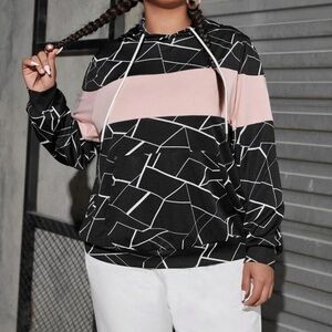 SHEIN Black and White Plaid Sweater